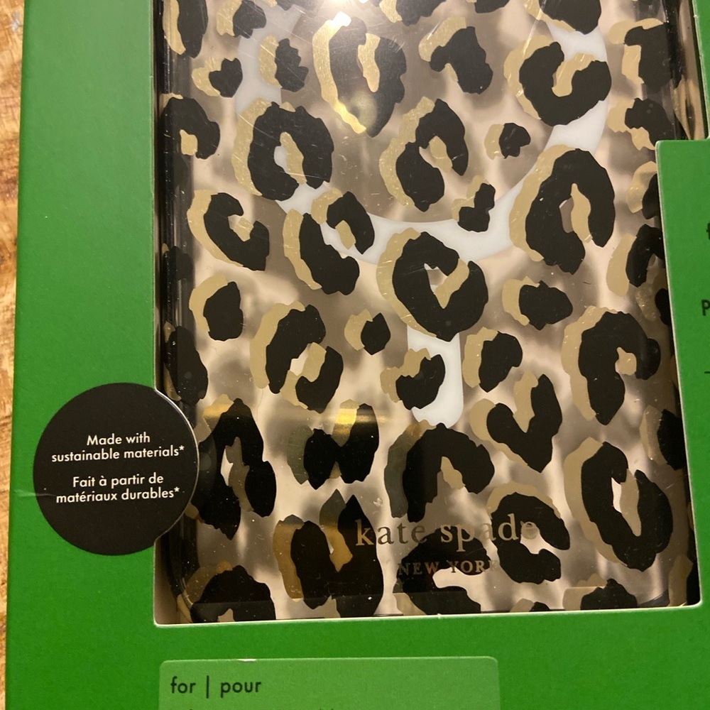 Kate Spade Black and White Leopard Print Phone Case - Picture 4 of 10